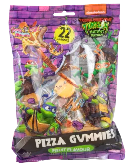 Дъвчащи желирани бонбони Pizza Gummies TMNT, 176 гр