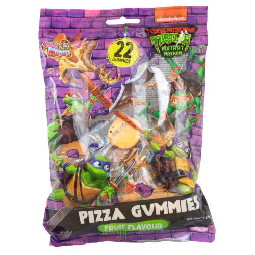 дъвчащи желирани бонбони pizza gummies tmnt, 176 гр 14