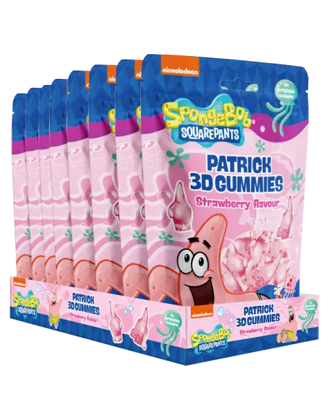 желирани пръчици с плодово желе spongebob, gummy stick n dip 45