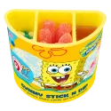 желирани пръчици с плодово желе spongebob, gummy stick n dip 15