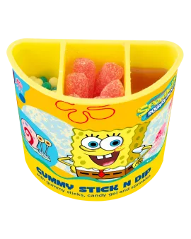 Желирани пръчици с плодово желе SpongeBob, Gummy Stick N Dip