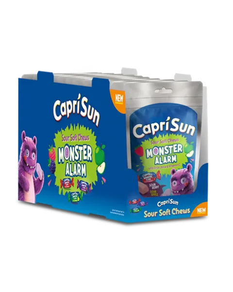 capri sun меки дъвчащи бонбони с плодово-кисел вкус soft chews monster, 147 грама 32