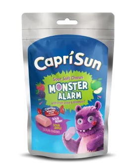 Capri Sun Меки дъвчащи бонбони с плодово-кисел вкус Soft Chews Monster, 147 грама