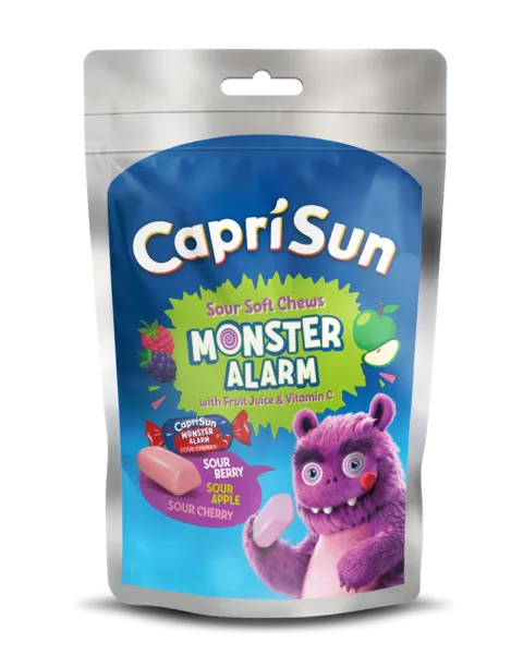 capri sun меки дъвчащи бонбони с плодово-кисел вкус soft chews monster, 147 грама 31