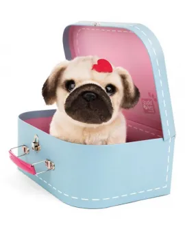 Studio Pets Плюшено куче Мопс с куфарче и паспорт, Снугъл, 23 см