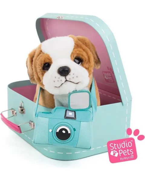 studio pets плюшено зайче с куфарче, паспорт и стикери, бъни 23 см 66