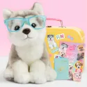 Studio Pets Плюшено куче Хъски с куфарче, паспорт и стикери, Улфи 23 см studio pets плюшено куче хъски с куфарче, паспорт и стикери, улфи 23 см 17