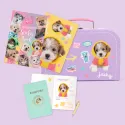 studio pets плюшено куче джак ръсел с куфарче, паспорт и стикери, джаки 23 см 21