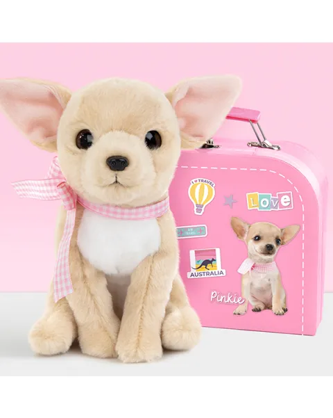 studio pets плюшено конче с куфарче, паспорт и стикери, мили, 16 см 31