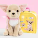 Studio Pets Плюшено куче Чихуахуа с куфарче, паспорт и стикери, Пинки 16 см studio pets плюшено куче чихуахуа с куфарче, паспорт и стикери, пинки 16 см 16