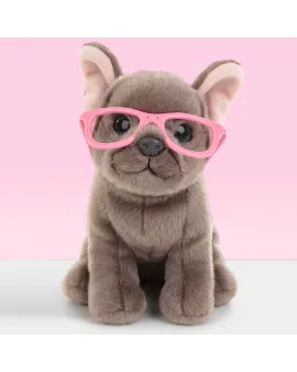 Studio Pets Плюшено куче Френски булдог с очила, Санчеста 16 см