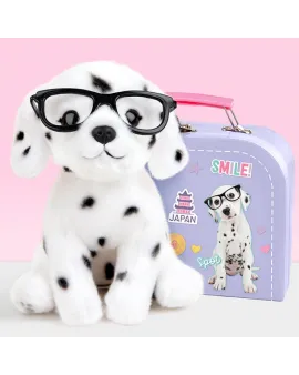 Studio Pets Плюшено куче Далматинец с куфарче, паспорт и стикери, Спот, 16 см