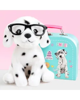 Studio Pets Плюшено куче Далматинец с куфарче, паспорт и стикери, Спот, 16 см