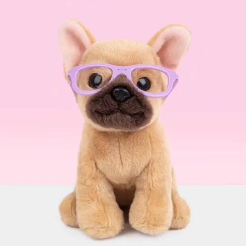 studio pets плюшено куче френски булдог с очила, фреди, 16 см 14