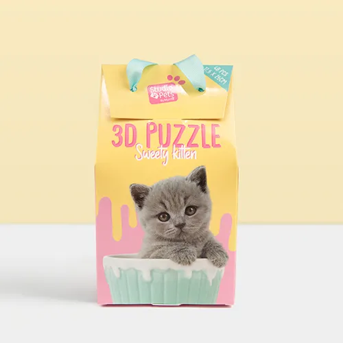 Studio Pets Детски 3D пъзел със сиво коте в чаша studio pets детски 3d пъзел със сиво коте в чаша 14