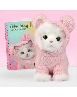 Studio Pets Плюшено коте Рагдол с книжка за оцветяване, Мауси 23 см