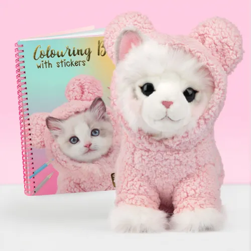 Studio Pets Плюшено коте Рагдол с книжка за оцветяване, Мауси 23 см studio pets плюшено коте рагдол с книжка за оцветяване, мауси 23 см 14