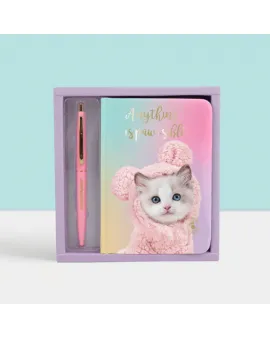 Studio Pets Комплект тефтерче с химикалка в кутия, Котето Мауси