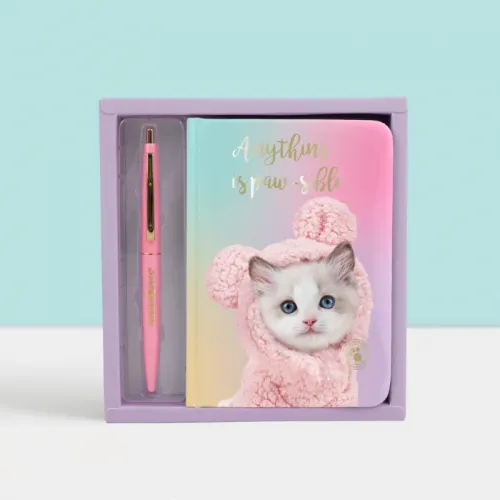 studio pets комплект тефтерче с химикалка в кутия, котето мауси 14