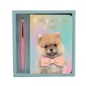 studio pets комплект тефтерче с химикалка в кутия, помпон 15