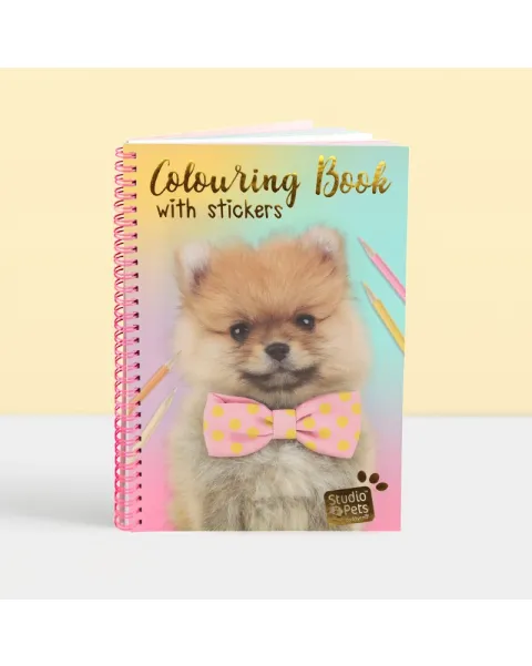 studio pets книжка за оцветяване със стикери, кученце 44