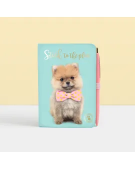 Studio Pets Тефтерче с химикал, листчета и разделители, Кученцето Помпон