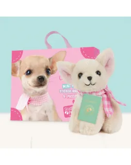 Studio Pets Плюшено куче Чихуахуав куфарче, Пинки, 8 см