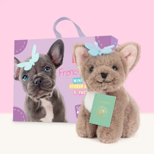 studio pets плюшено куче френски булдог в куфарче, биби, 8 см 14