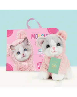 Studio Pets Плюшено коте Рагдол в куфарче, Мауси, 8 см