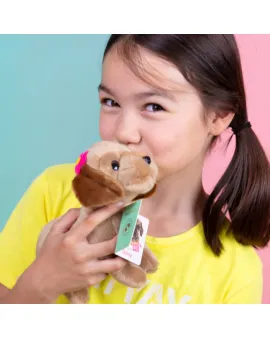 Studio Pets Плюшено куче Дакел с цвете, Дейси, 16 см