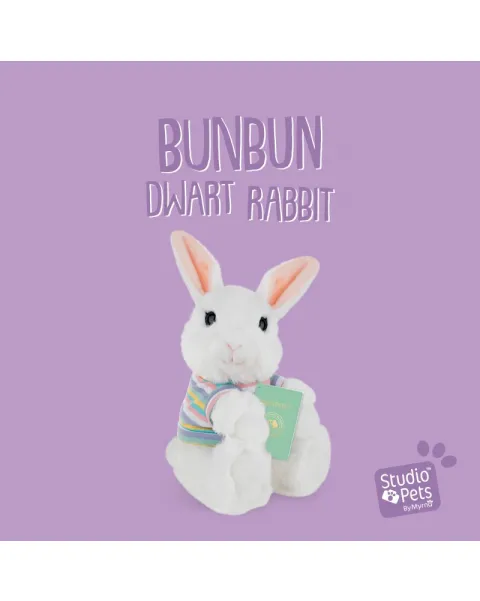 studio pets плюшено куче дакел с цвете, дейси, 16 см 49