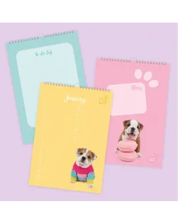 Studio Pets Месечен планер със снимки, Кученце Английски булдог