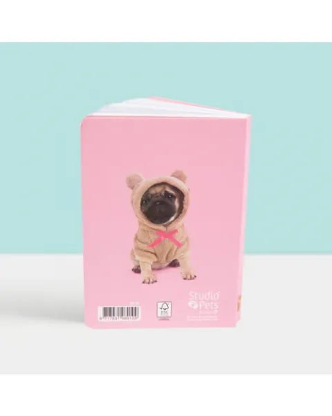 studio pets тефтерче с химикал, листчета и разделители, кученцето помпон 69