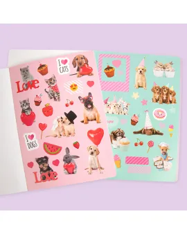 Studio Pets А5 Книжка със стикери за декорация, Биби и Пейдж