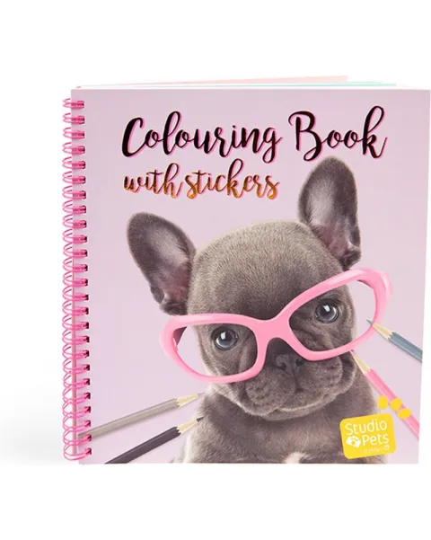 studio pets книжка за оцветяване със стикери, кученце 80