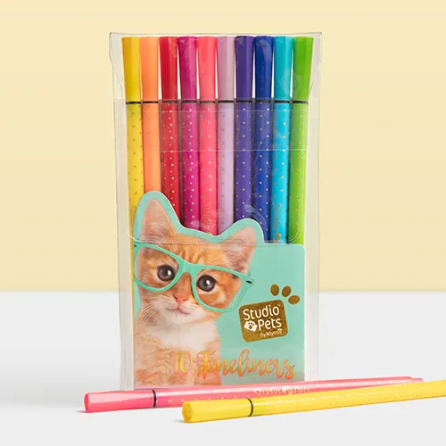 Studio Pets Цветни химикалки с тънък писец, Котето Рей Бен studio pets цветни химикалки с тънък писец, котето рей бен 14