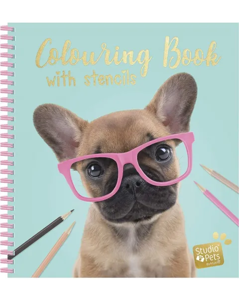 studio pets книжка за оцветяване със стикери, кученце 74