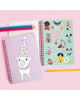Studio Pets Книжка за оцветяване със стикери, Котенце