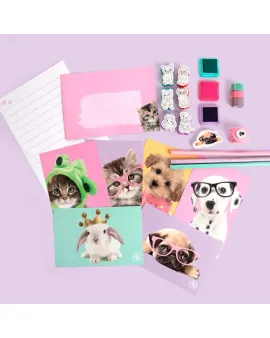 Studio Pets Детски комплект за декорация с печати, картички и пликове